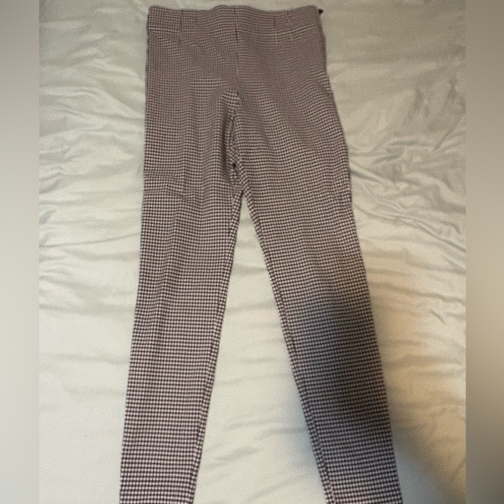 Zara Black and White Checkered Trousers